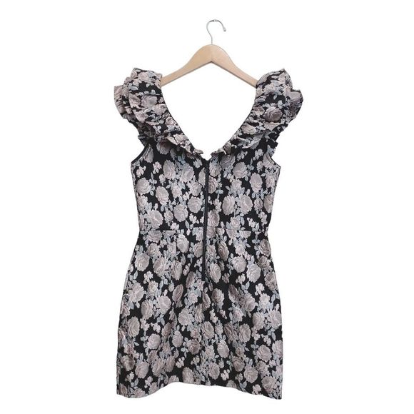 Free People X Saylor Small V Neck Brocade Maeve Mini Sexy Evening Homecoming - Picture 9 of 16